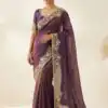 JR 670 Purple in Space Silk Embroidery Work & Zari Work Saree . Available at ₹1949 only. Delivery 4-6 Working Days. Shop now. | Bollywood Sarees, Creative Sarees, Designer Sarees, Embroidered Sarees, Ethnic Saree, Modern Digital sarees, Party Wear Sarees, Sarees