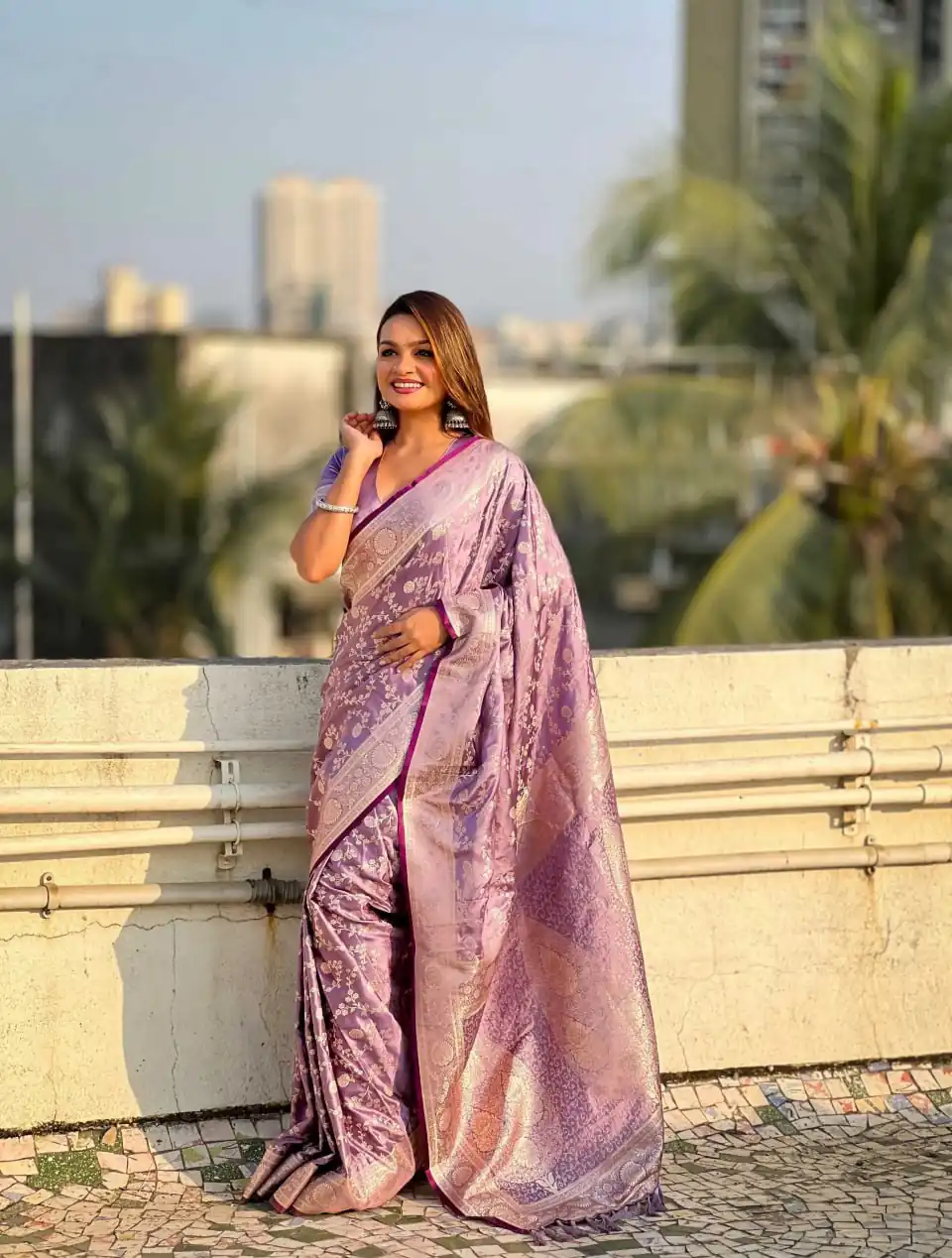 KPR 290 Lavender in Soft Lichi Silk Jacquard Work Designer Work Saree . Exclusive Offer ₹1349. Delivery 4-6 Working Days. Shop now. | Bollywood Sarees, Creative Sarees, Designer Sarees, Embroidered Sarees, Ethnic Saree, Modern Digital sarees, Party Wear Sarees, Sarees