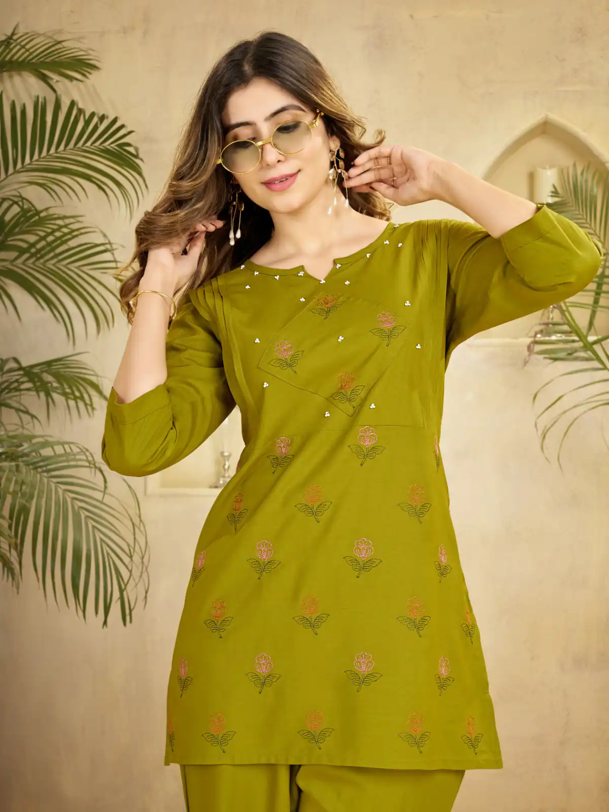 DIVA 158 Lime Green Viscose Rayon Kurti with Embroidery Work & Mirror Work. Wedding, Party, Festive Grab it for ₹1749. Delivery 4-6 Working Days. Shop now. | Bollywood Kurti, Creative Kurtis, Designer Kurti, Kurti, Party Wear Kurti, Selfie Kurti