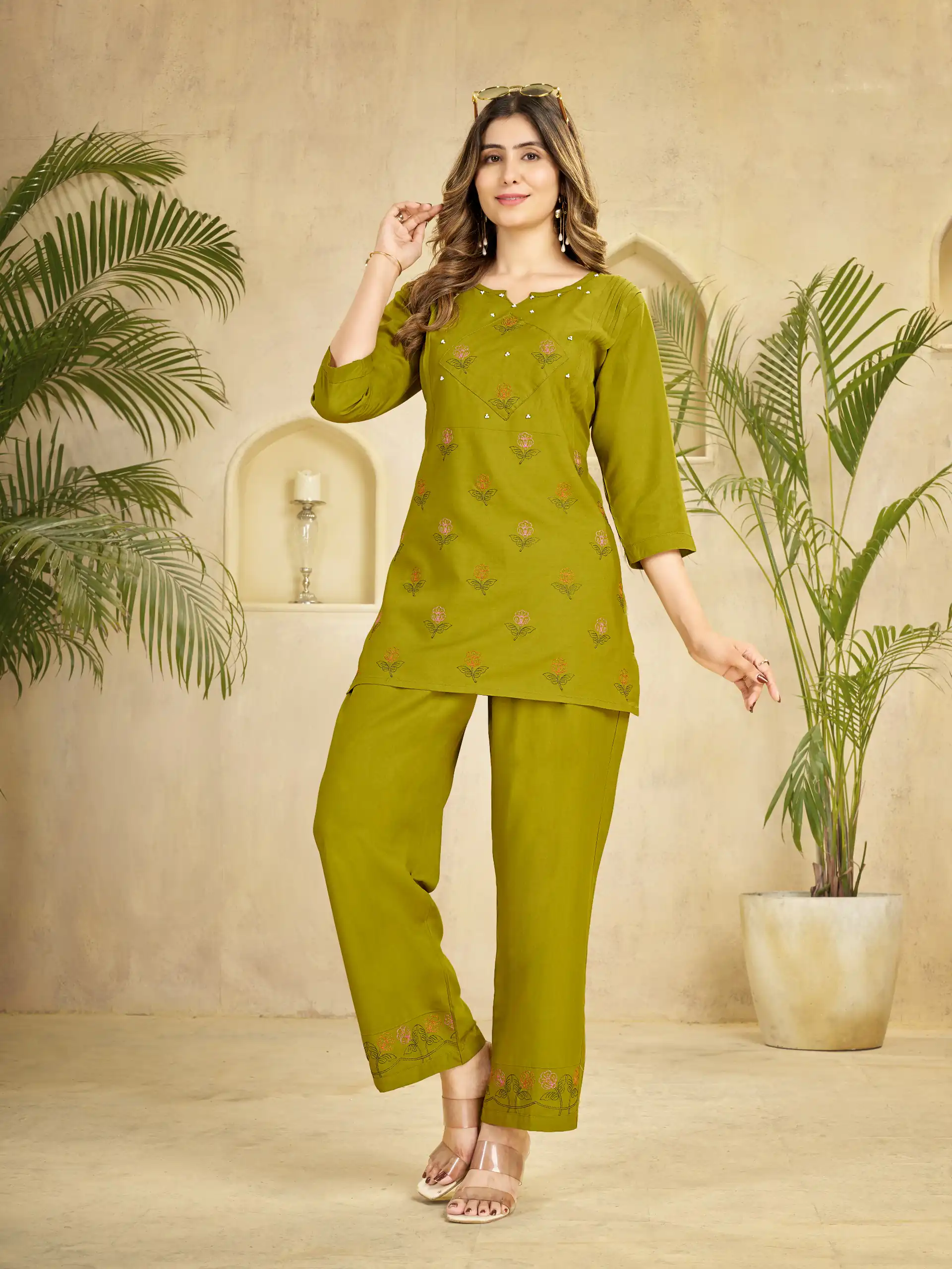 DIVA 158 Lime Green Viscose Rayon Kurti with Embroidery Work & Mirror Work. Wedding, Party, Festive Grab it for ₹1749. Delivery 4-6 Working Days. Shop now. | Bollywood Kurti, Creative Kurtis, Designer Kurti, Kurti, Party Wear Kurti, Selfie Kurti