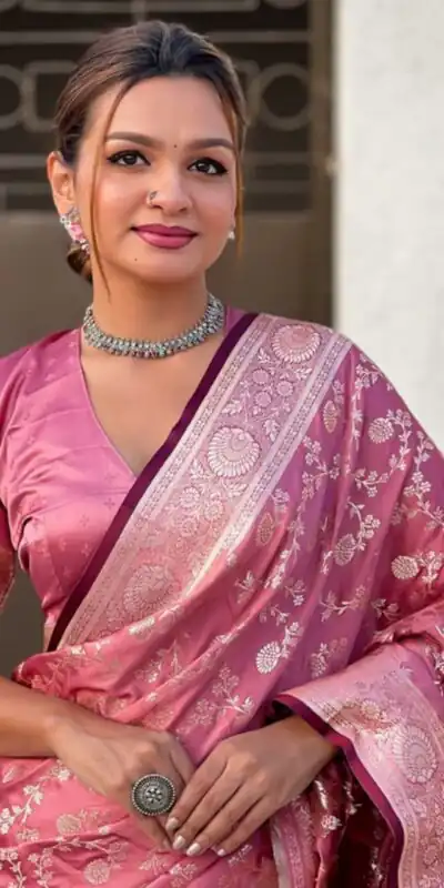 KPR 290 Peach in Soft Lichi Silk Jacquard Work Designer Work Saree . Exclusive Offer ₹1349. Delivery 4-6 Working Days. Shop now. | Bollywood Sarees, Creative Sarees, Designer Sarees, Embroidered Sarees, Ethnic Saree, Modern Digital sarees, Party Wear Sarees, Sarees