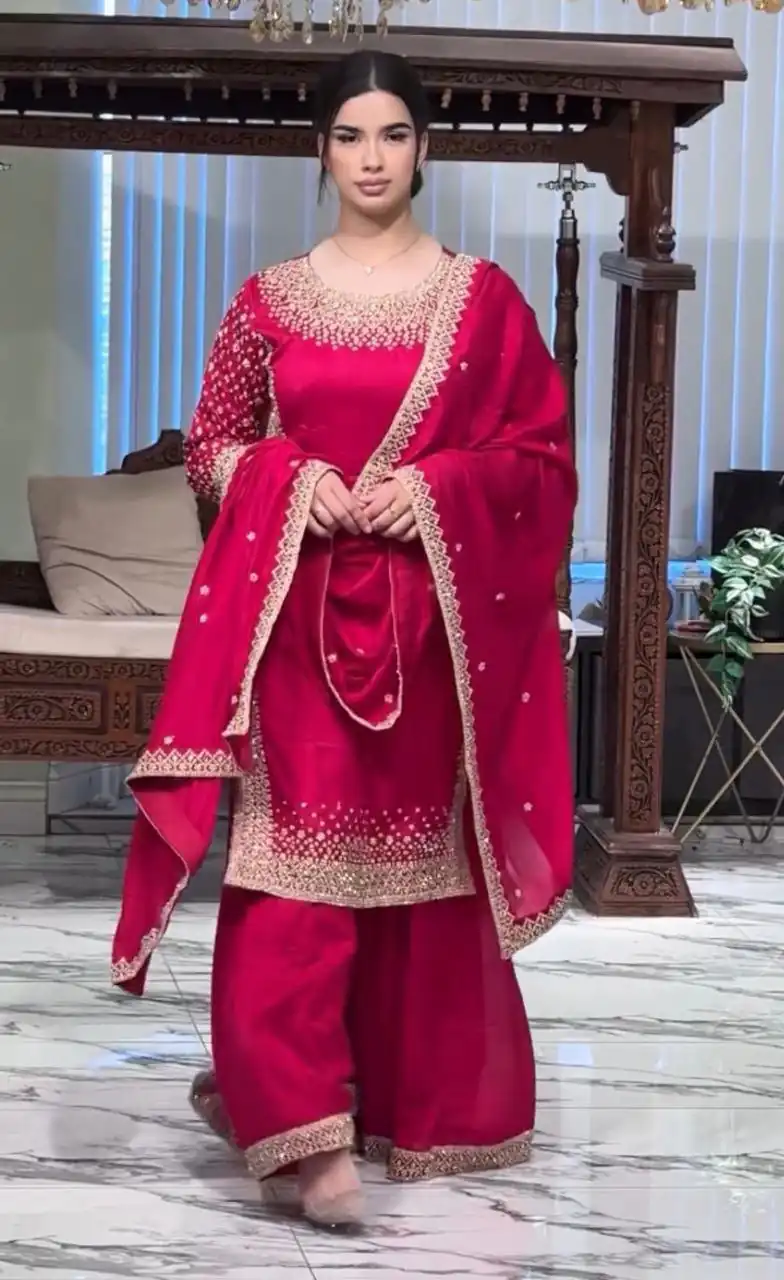 ZB 5056 Pink in Color Natural Crepe Embroidery Work Salwar Suit . Wedding, Party, Festive, Events, Get it for ₹2199. Delivery 4-6 Working Days. Shop now. | Jump Suits, Straight Suits, Casual Suits, Creative suits, Designer Suits, Palazzo Suits, Party Wear Suits, Patiala Suits, Salwar suit