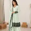 SP 71 Pista Faux Georgette Salwar Suit with Embroidery Work. Available at ₹2499 only. Delivery 4-6 Working Days. Shop now. | Jump Suits, Straight Suits, Casual Suits, Creative suits, Designer Suits, Palazzo Suits, Party Wear Suits, Patiala Suits, Salwar suit