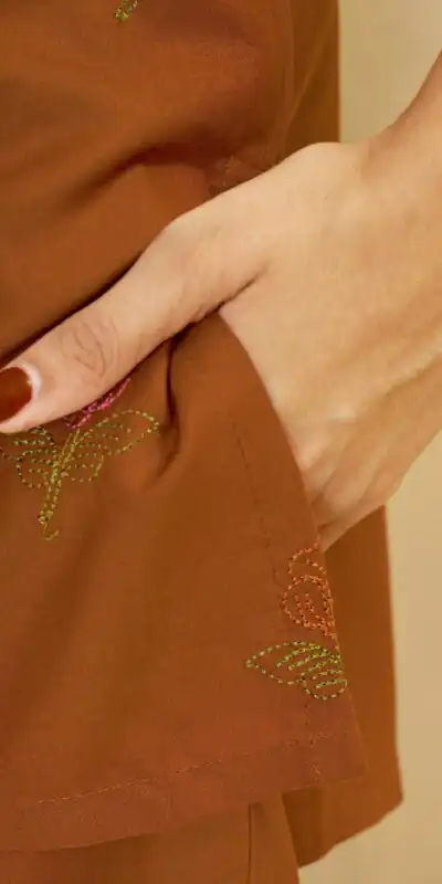 DIVA 158 Rust Viscose Rayon Kurti with Embroidery Work & Mirror Work. Wedding, Party, Festive Grab it for ₹1749. Delivery 4-6 Working Days. Shop now. | Bollywood Kurti, Creative Kurtis, Designer Kurti, Kurti, Party Wear Kurti, Selfie Kurti
