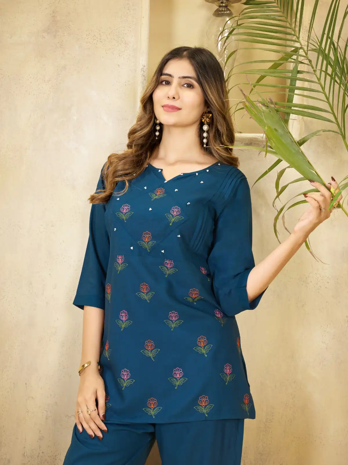 DIVA 158 Teal Viscose Rayon Kurti with Embroidery Work & Mirror Work. Wedding, Party, Festive Grab it for ₹1749. Delivery 4-6 Working Days. Shop now. | Bollywood Kurti, Creative Kurtis, Designer Kurti, Kurti, Party Wear Kurti, Selfie Kurti