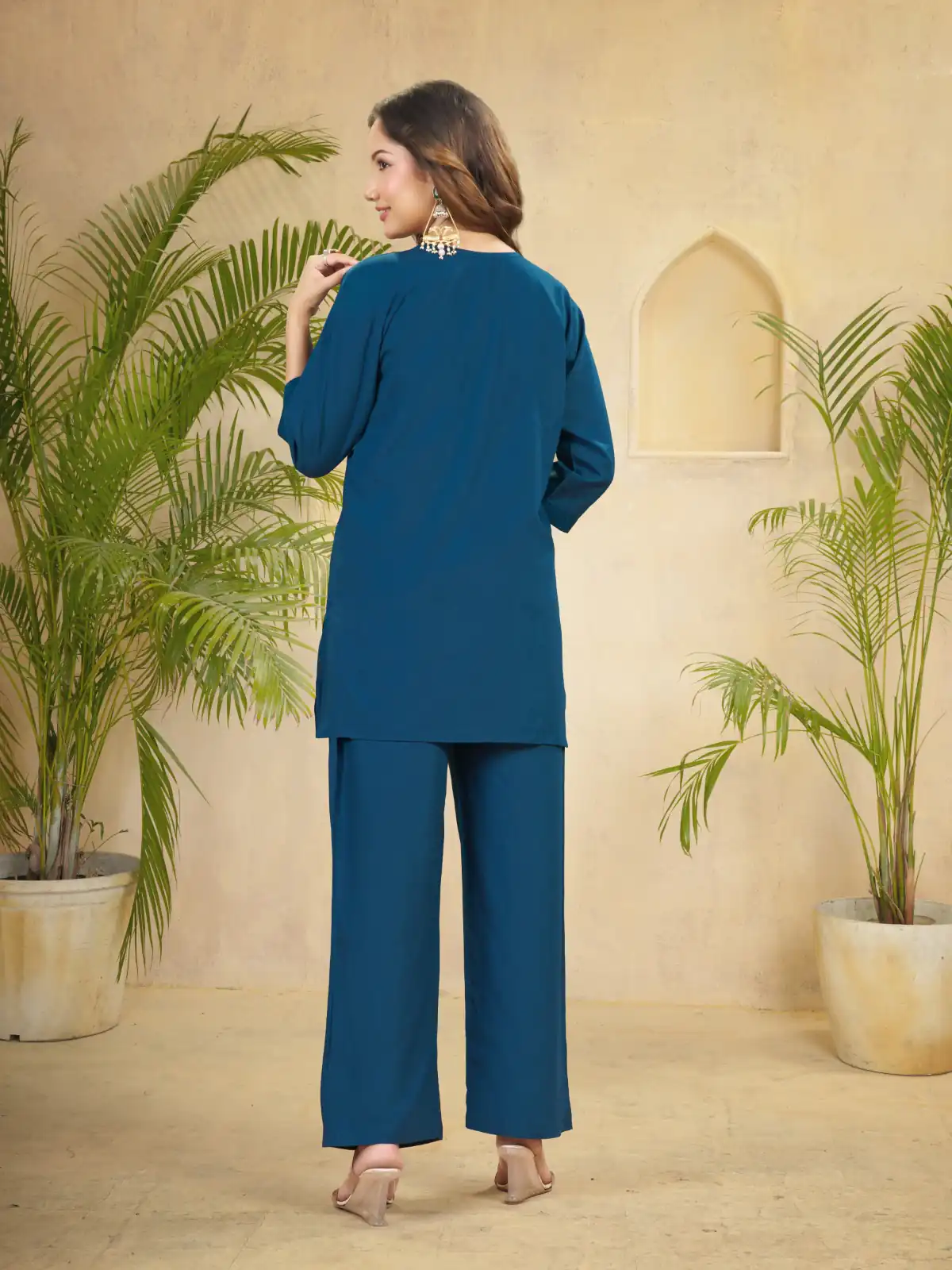 DIVA 158 Teal Viscose Rayon Kurti with Embroidery Work & Mirror Work. Wedding, Party, Festive Grab it for ₹1749. Delivery 4-6 Working Days. Shop now. | Bollywood Kurti, Creative Kurtis, Designer Kurti, Kurti, Party Wear Kurti, Selfie Kurti