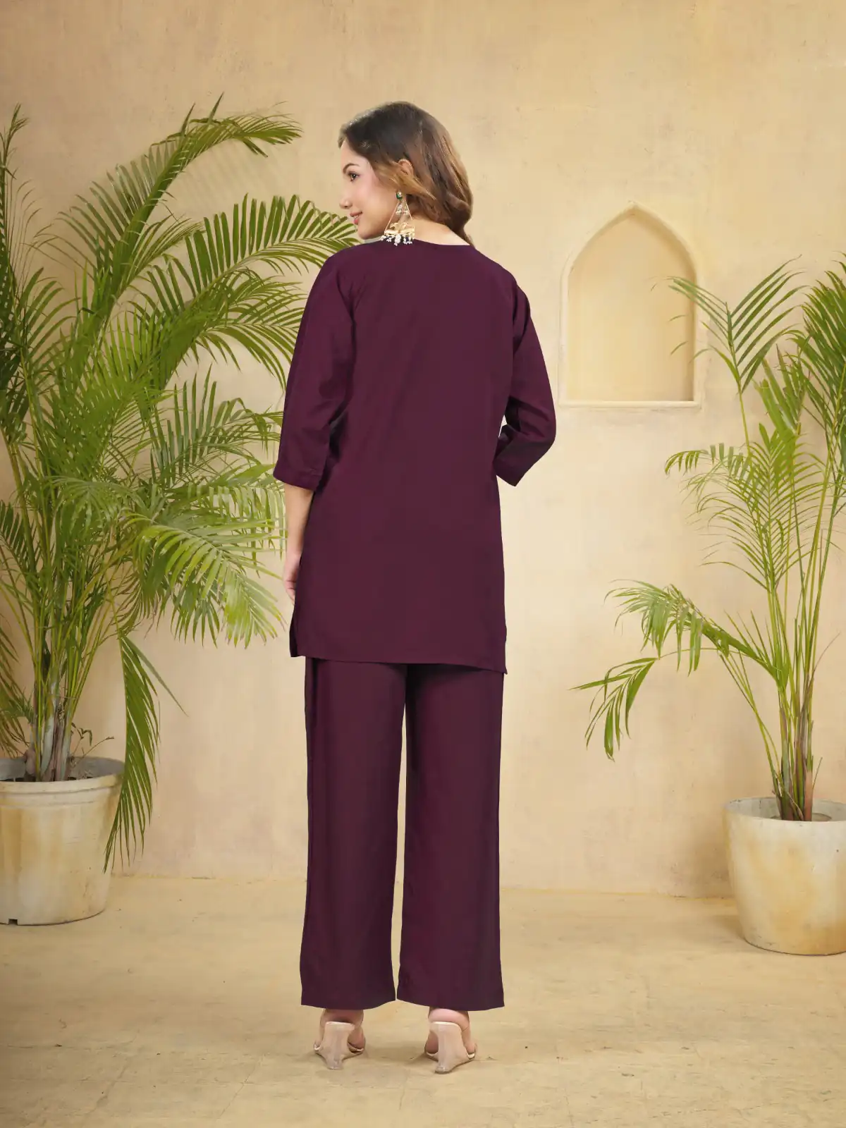 DIVA 158 Wine Viscose Rayon Kurti with Embroidery Work & Mirror Work. Wedding, Party, Festive Grab it for ₹1749. Delivery 4-6 Working Days. Shop now. | Bollywood Kurti, Creative Kurtis, Designer Kurti, Kurti, Party Wear Kurti, Selfie Kurti
