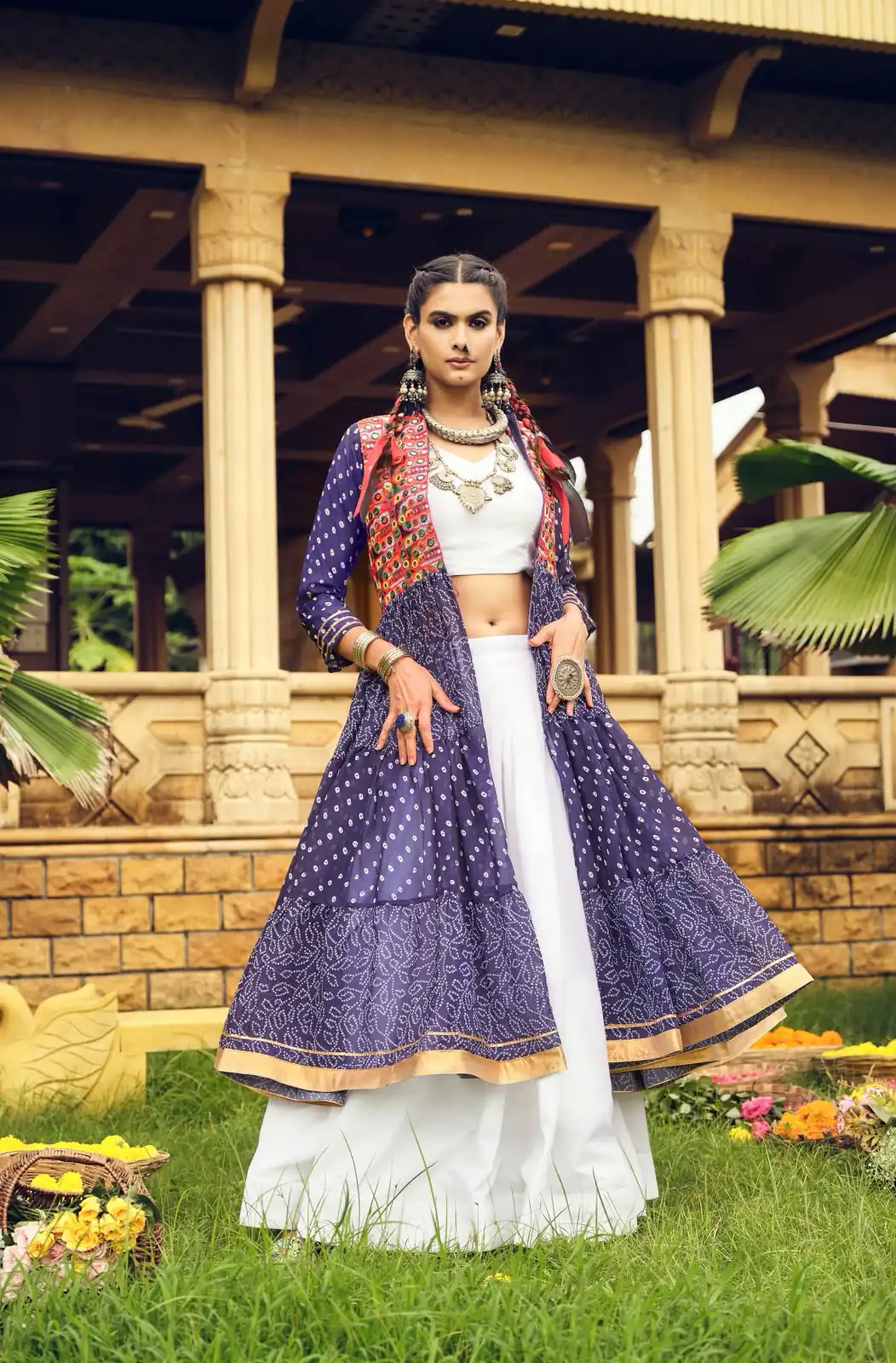 Perfect Purple Faux Georgette Embroider Work Lehenga Choli