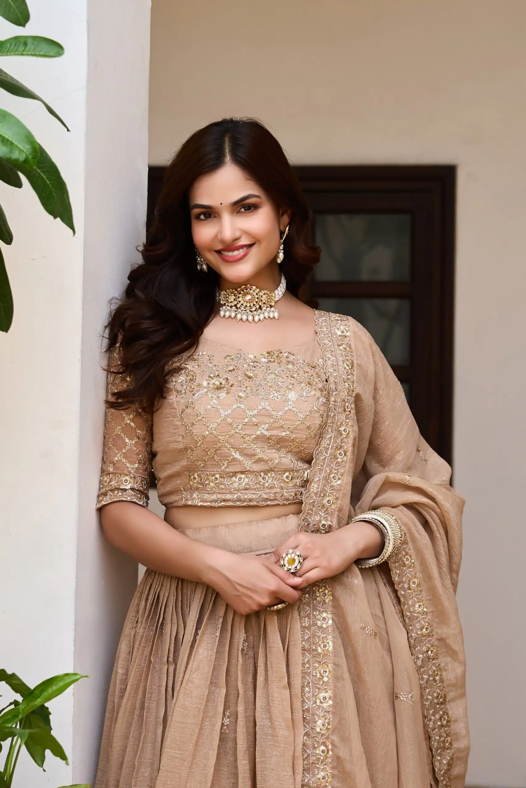 Stunning Chiku Crunchy Embroidery Work Lehenga Choli - Image 3