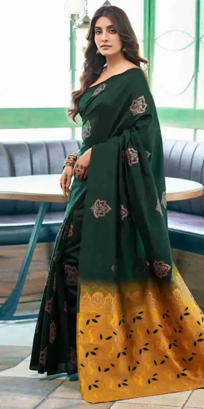 KPR 217 Green Soft Lichi Silk Jacquard Work Saree with Designer Work Wedding, Party, Festive, Events, Deal ₹1299. Delivery 4-6 Working Days. Shop now. | Bollywood Sarees, Creative Sarees, Designer Sarees, Embroidered Sarees, Ethnic Saree, Modern Digital sarees, Party Wear Sarees, Sarees