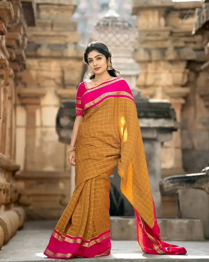 KPR 287 Mustered Color Yellow Soft Lichi Silk Saree with Jacquard Work. Best Price ₹1449. Delivery 4-6 Working Days. Shop now. | Bollywood Sarees, Creative Sarees, Designer Sarees, Embroidered Sarees, Ethnic Saree, Modern Digital sarees, Party Wear Sarees, Sarees