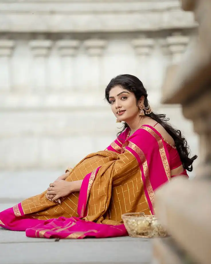 KPR 287 Mustered Color Yellow Soft Lichi Silk Saree with Jacquard Work. Best Price ₹1449. Delivery 4-6 Working Days. Shop now. | Bollywood Sarees, Creative Sarees, Designer Sarees, Embroidered Sarees, Ethnic Saree, Modern Digital sarees, Party Wear Sarees, Sarees