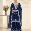 LG 2119 Navy Blue in Georgette Work Embroidery Work & Sequins Work Salwar Suit . Grab it for ₹1999. Delivery 4-6 Working Days. Shop now. | Jump Suits, Straight Suits, Casual Suits, Creative suits, Designer Suits, Palazzo Suits, Party Wear Suits, Patiala Suits, Salwar suit
