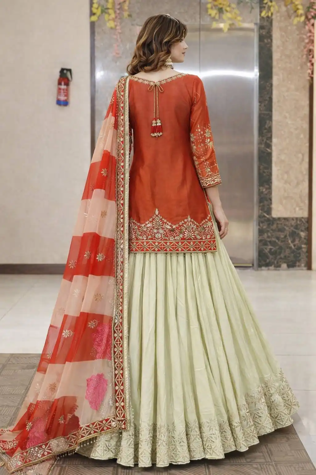 ZC 8008 Orange in Fandy Silk Sequins Work & Embroidery Work Lehenga Choli . Introductory Price ₹2499. Delivery 4-6 Working Days. Shop now. | Bollywood Lehenga, Creative Lehenga, Designer Lehenga, Embroidered Lehenga, Lehenga, Party Wear Lehenga