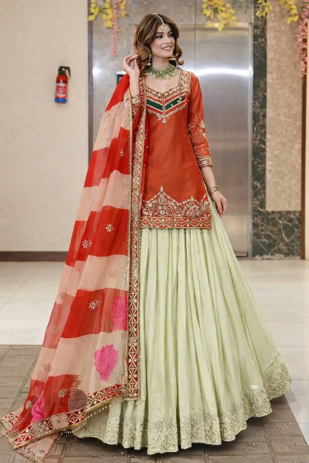 ZC 8008 Orange in Fandy Silk Sequins Work & Embroidery Work Lehenga Choli . Introductory Price ₹2499. Delivery 4-6 Working Days. Shop now. | Bollywood Lehenga, Creative Lehenga, Designer Lehenga, Embroidered Lehenga, Lehenga, Party Wear Lehenga