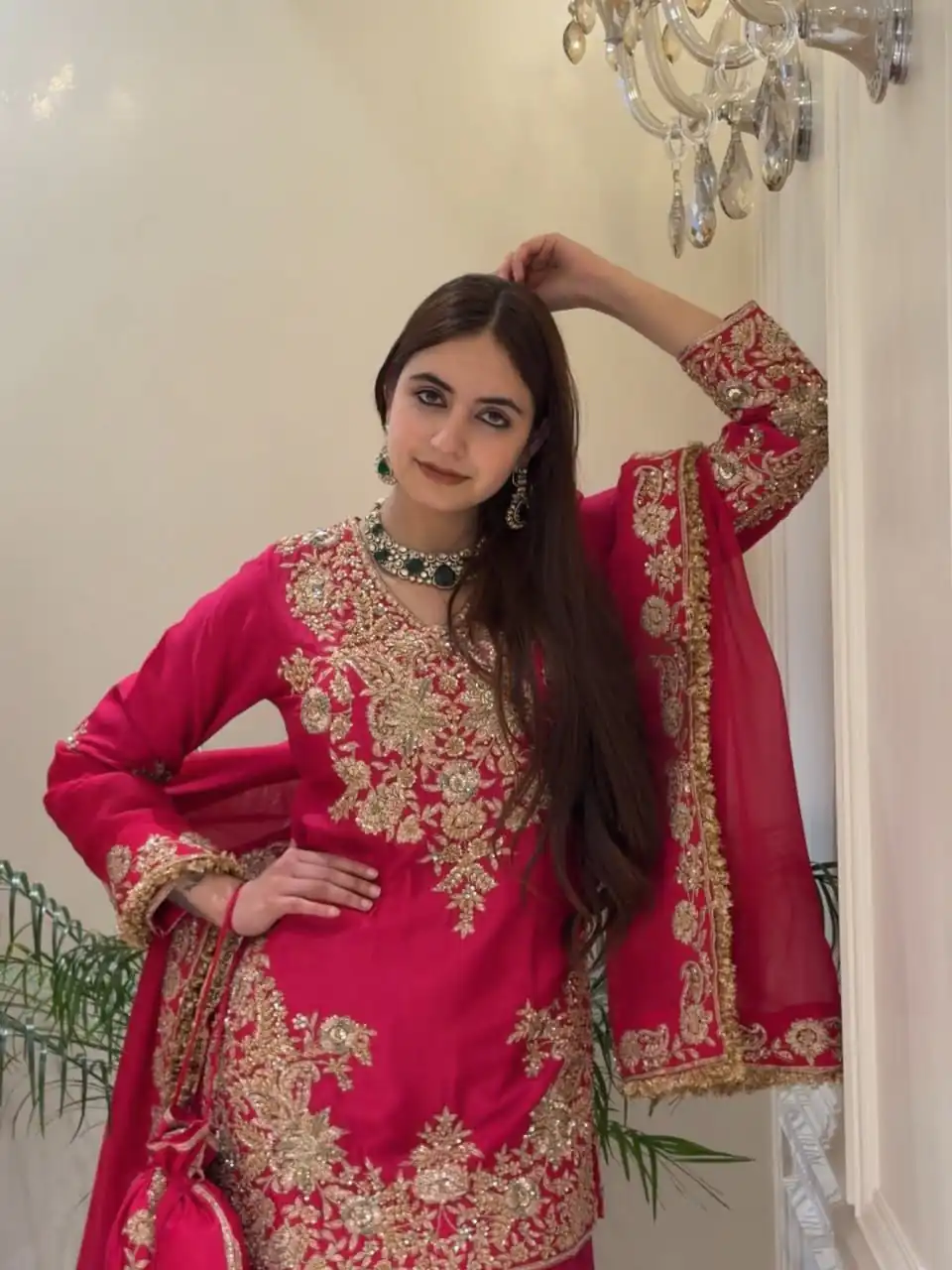 RTC 6041 Pink Chinon Silk Salwar Suit Perfect for Wedding, Party, Ganesh Chaturthi, Baby Shower, Makar Sankranti – . Affordable Price ₹2649. De | Jump Suits, Straight Suits, Casual Suits, Creative suits, Designer Suits, Palazzo Suits, Party Wear Suits, Patiala Suits, Salwar suit