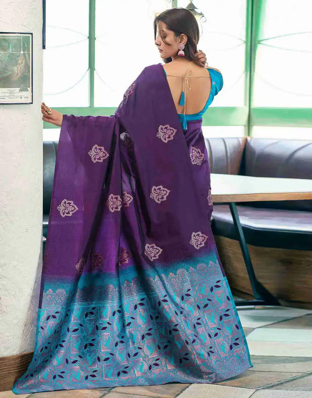 KPR 217 Purple Soft Lichi Silk Jacquard Work Saree with Designer Work Wedding, Party, Festive, Events, Deal ₹1299. Delivery 4-6 Working Days. Shop now. | Bollywood Sarees, Creative Sarees, Designer Sarees, Embroidered Sarees, Ethnic Saree, Modern Digital sarees, Party Wear Sarees, Sarees