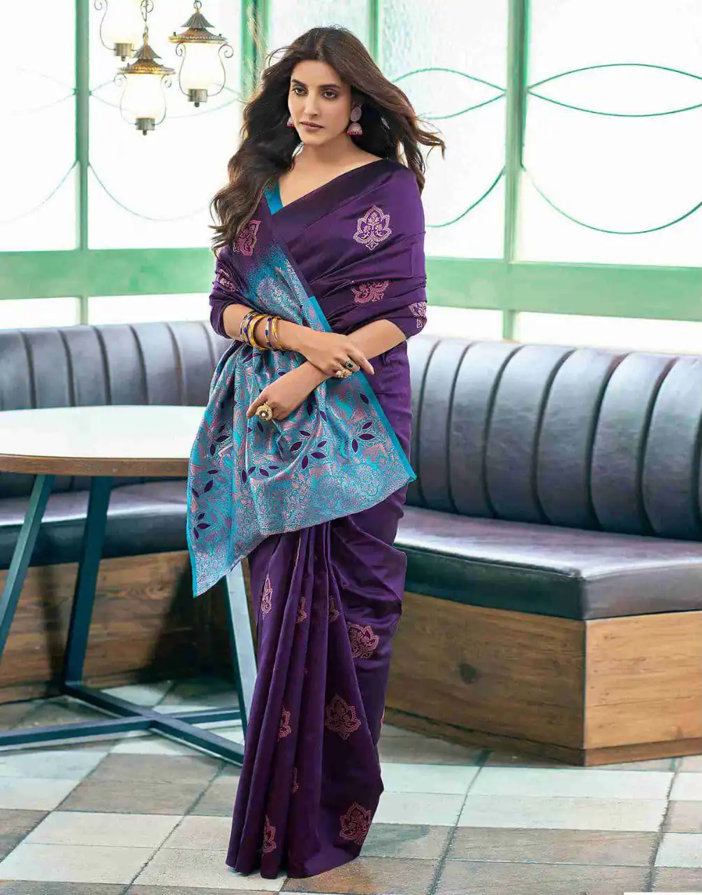 KPR 217 Purple Soft Lichi Silk Jacquard Work Saree with Designer Work Wedding, Party, Festive, Events, Deal ₹1299. Delivery 4-6 Working Days. Shop now. | Bollywood Sarees, Creative Sarees, Designer Sarees, Embroidered Sarees, Ethnic Saree, Modern Digital sarees, Party Wear Sarees, Sarees