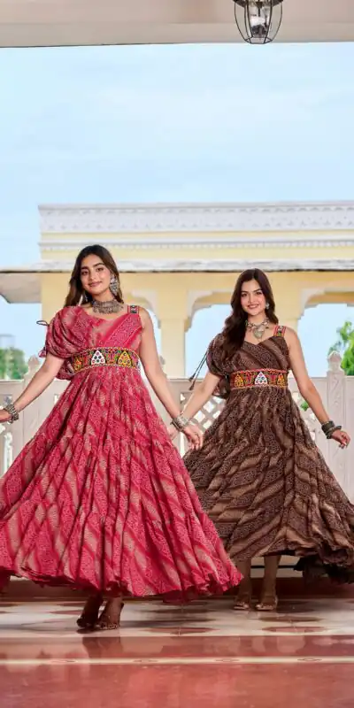Ram 136 Red Color | Red Faux Georgette Gown with Mirror Work. Get it for ₹1999. Delivery 4-6 Working Days. Online Shop now. | Bollywood Gowns, Creative Gowns, Designer Gowns, Embroidered Gowns, Gowns, Party Wear Gowns