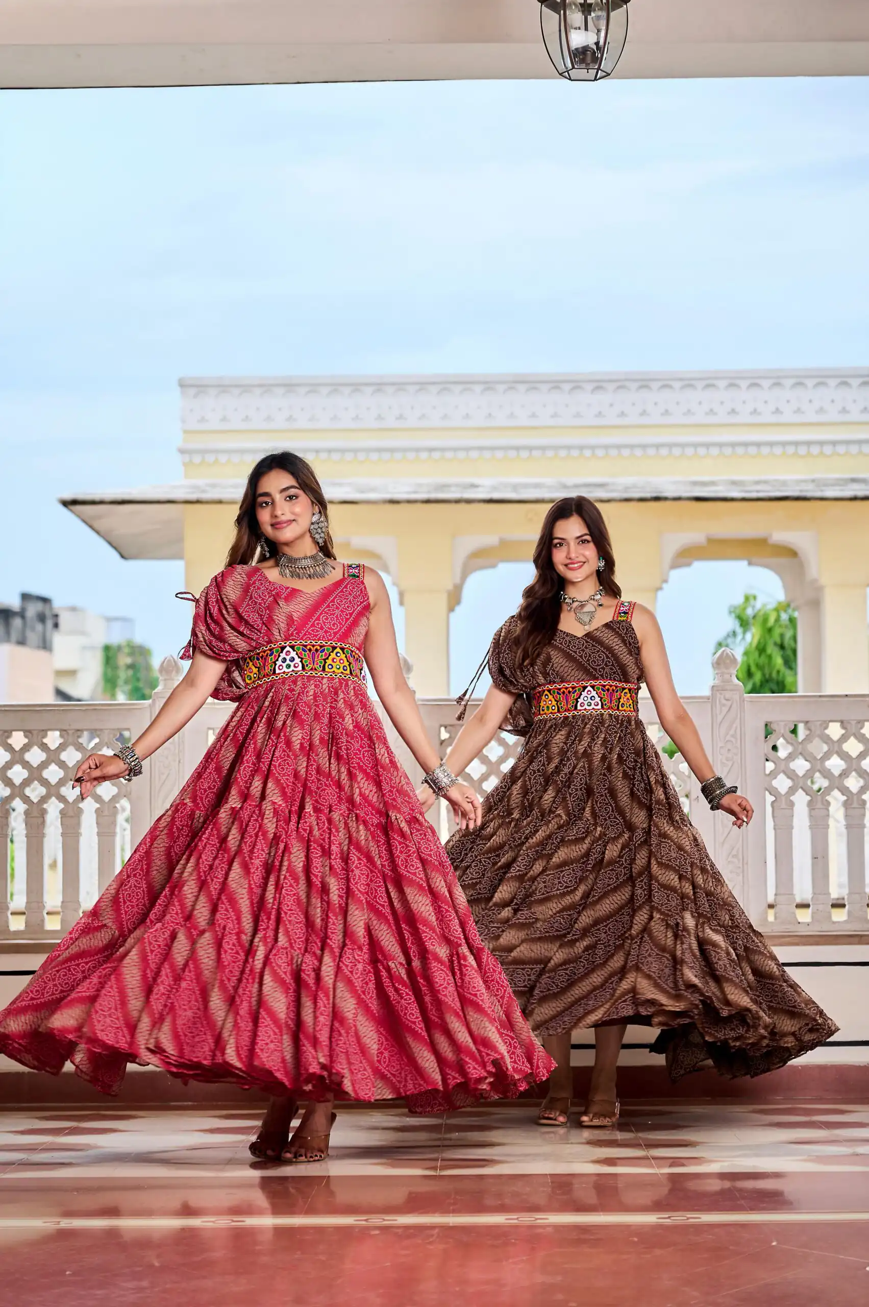 Ram 136 Red Color | Red Faux Georgette Gown with Mirror Work. Get it for ₹1999. Delivery 4-6 Working Days. Online Shop now. | Bollywood Gowns, Creative Gowns, Designer Gowns, Embroidered Gowns, Gowns, Party Wear Gowns