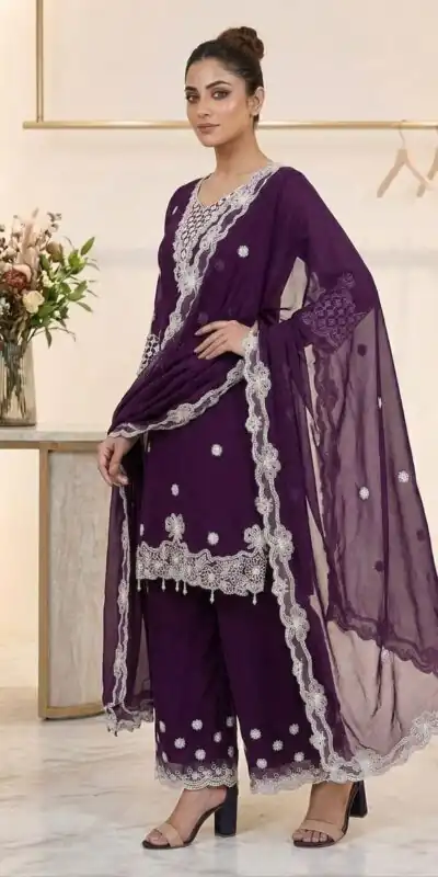 LG 2119 Wine in Georgette Work Embroidery Work & Sequins Work Salwar Suit . Grab it for ₹1999. Delivery 4-6 Working Days. Shop now. | Jump Suits, Straight Suits, Casual Suits, Creative suits, Designer Suits, Palazzo Suits, Party Wear Suits, Patiala Suits, Salwar suit