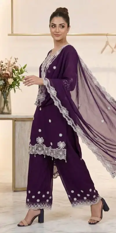 LG 2119 Wine in Georgette Work Embroidery Work & Sequins Work Salwar Suit . Grab it for ₹1999. Delivery 4-6 Working Days. Shop now. | Jump Suits, Straight Suits, Casual Suits, Creative suits, Designer Suits, Palazzo Suits, Party Wear Suits, Patiala Suits, Salwar suit