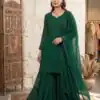 BE 456 Green Georgette Gown Perfect for Wedding, Party, Makar Sankranti, Karwa Chauth, Ethnic Day – . Now at just ₹2049. Delivery 4-6 Working D | Jump Suits, Straight Suits, Casual Suits, Creative suits, Designer Suits, Palazzo Suits, Party Wear Suits, Patiala Suits, Salwar suit