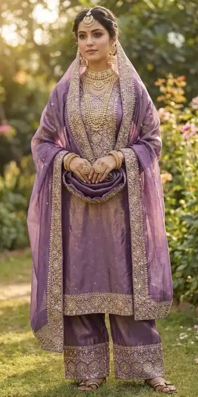 JF 040 Purple Fendy Silk Salwar Suitwith Embroidery Work & Lace Work. Now at just ₹2049. Delivery 4-6 Working Days. Shop now. | Jump Suits, Straight Suits, Casual Suits, Creative suits, Designer Suits, Palazzo Suits, Party Wear Suits, Patiala Suits, Salwar suit