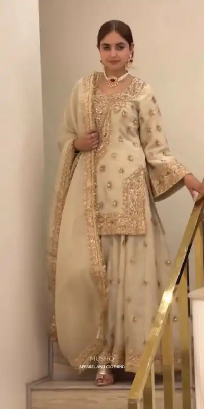 AD 236 Cream Color Chinon Silk Salwar Suit with Embroidery Work. Online Get it for ₹2149. Delivery 4-6 Working Days. Shop now. | Jump Suits, Straight Suits, Casual Suits, Creative suits, Designer Suits, Palazzo Suits, Party Wear Suits, Patiala Suits, Salwar suit