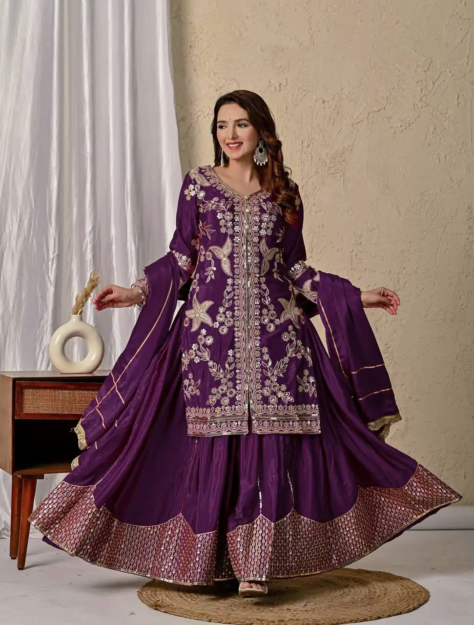 MD 3055 Wine Color Chinon Silk Salwar Suit with Embroidery Work. Online Get it for ₹2149. Delivery 4-6 Working Days. Shop now. | Jump Suits, Straight Suits, Casual Suits, Creative suits, Designer Suits, Palazzo Suits, Party Wear Suits, Patiala Suits, Salwar suit