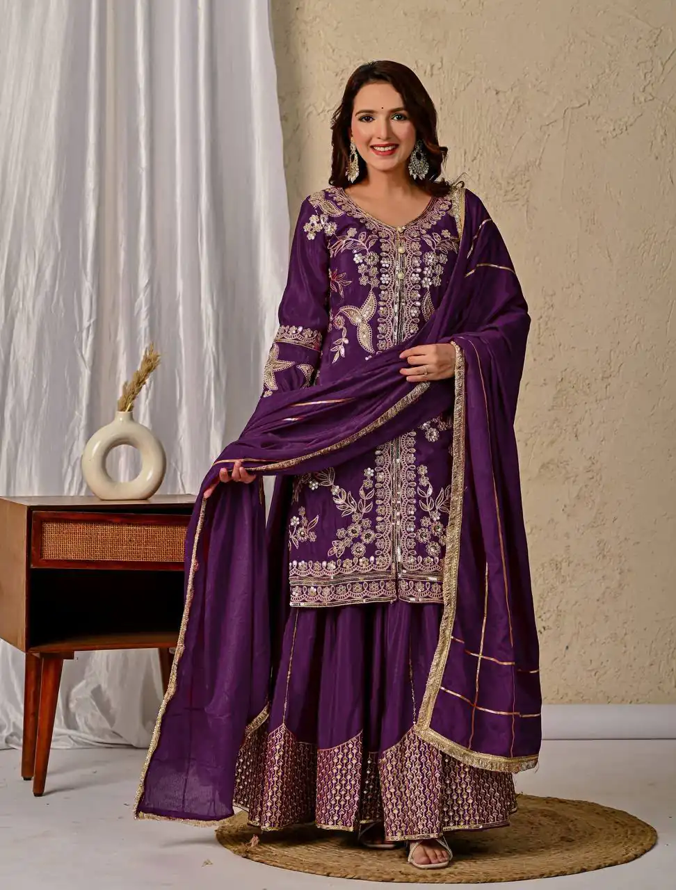 MD 3055 Wine Color Chinon Silk Salwar Suit with Embroidery Work. Online Get it for ₹2149. Delivery 4-6 Working Days. Shop now. | Jump Suits, Straight Suits, Casual Suits, Creative suits, Designer Suits, Palazzo Suits, Party Wear Suits, Patiala Suits, Salwar suit