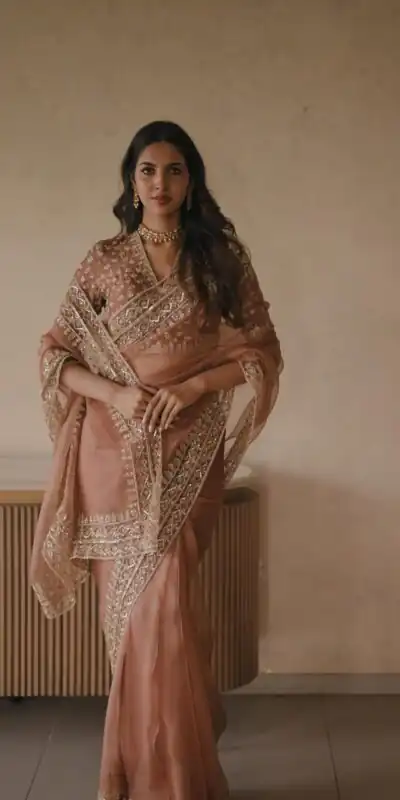 KD 632 Light Brown Soft Tebby Silk Saree. Perfect for Wedding, Party, Onam, Family Gatherings, Mehendi – Festive Deal ₹2099. Delivery 4-6 Working Days | Bollywood Sarees, Creative Sarees, Designer Sarees, Embroidered Sarees, Ethnic Saree, Modern Digital sarees, Party Wear Sarees, Sarees