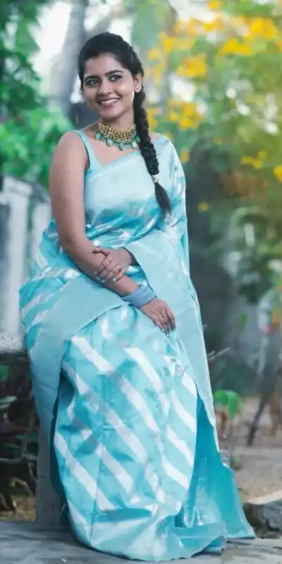 KPR 094 Sky Blue Color Yellow Soft Lichi Silk Saree with Jacquard Work. Best Price ₹1299. Delivery 4-6 Working Days. Shop now. | Bollywood Sarees, Creative Sarees, Designer Sarees, Embroidered Sarees, Ethnic Saree, Modern Digital sarees, Party Wear Sarees, Sarees