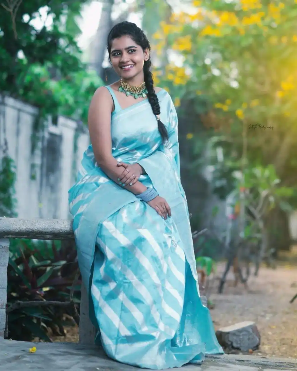 KPR 094 Sky Blue Color Yellow Soft Lichi Silk Saree with Jacquard Work. Best Price ₹1299. Delivery 4-6 Working Days. Shop now. | Bollywood Sarees, Creative Sarees, Designer Sarees, Embroidered Sarees, Ethnic Saree, Modern Digital sarees, Party Wear Sarees, Sarees