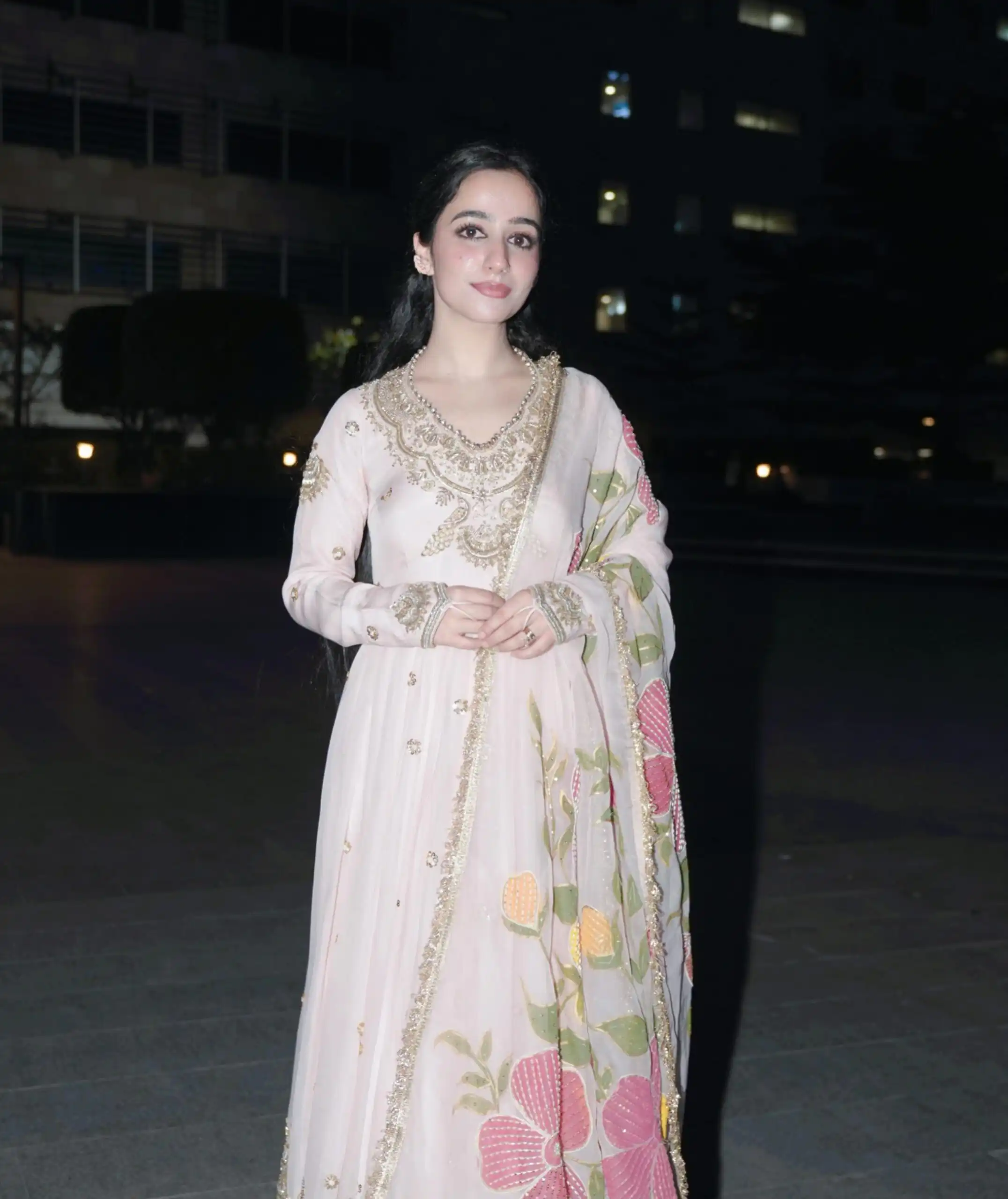 ZB 5072 Cream  Fox Perfect for Wedding, Party, Durga Puja, Diwali, Anniversary –Georgette Gown. Now at just ₹2049. Delivery 4-6 Working Days. Shop now. | Bollywood Gowns, Creative Gowns, Designer Gowns, Embroidered Gowns, Gowns, Party Wear Gowns