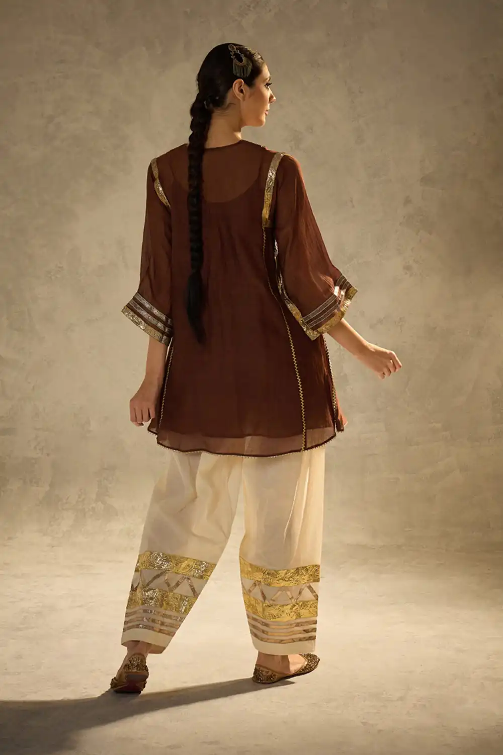 ST 1169 Rust Color Chinon Salwar Suit with Gotta Patti Work. Available at ₹1849 only. Delivery 4-6 Working Days. Shop now. | Jump Suits, Straight Suits, Casual Suits, Creative suits, Designer Suits, Palazzo Suits, Party Wear Suits, Patiala Suits, Salwar suit