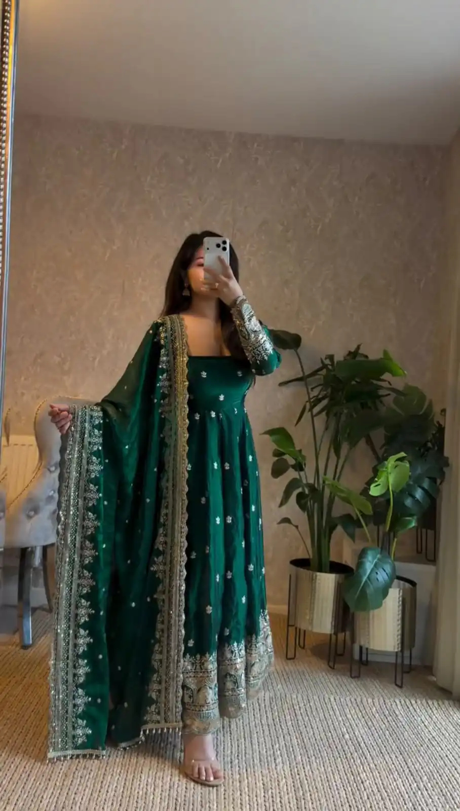 JF 033 Green in Maroon Georgette Sequins Work & Embroidery Work Gown . Introductory Price ₹2099. Delivery 4-6 Working Days. Shop now. | Bollywood Gowns, Creative Gowns, Designer Gowns, Embroidered Gowns, Gowns, Party Wear Gowns