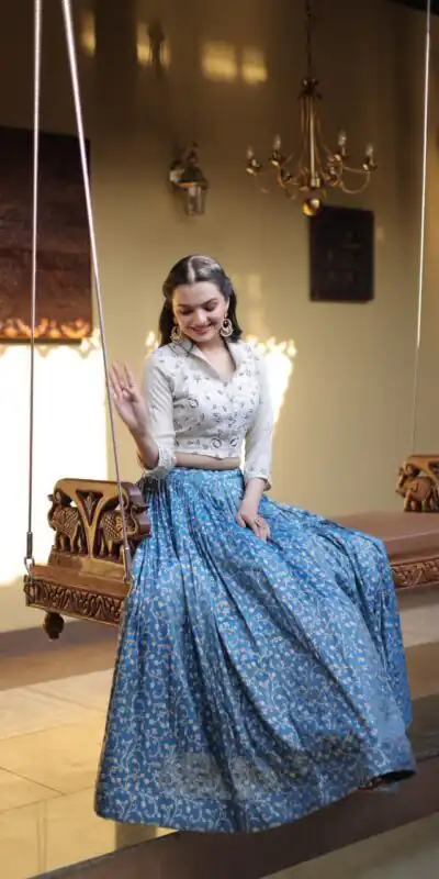KA 5070 Teal | Cosmos Lehenga Choli with Embroidery Work & Bead Work. Available at ₹2599 only. Delivery 4-6 Working Days. Shop now. | Bollywood Lehenga, Creative Lehenga, Designer Lehenga, Embroidered Lehenga, Lehenga, Party Wear Lehenga