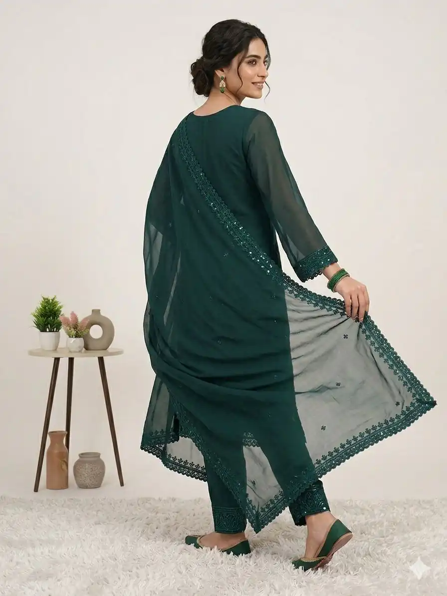 LG 2117 Teal Color Faux Georgette Salwar Suit with Designer Work. Affordable Price ₹2049. Delivery 4-6 Working Days. Shop now. | Jump Suits, Straight Suits, Casual Suits, Creative suits, Designer Suits, Palazzo Suits, Party Wear Suits, Patiala Suits, Salwar suit