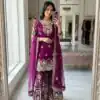 WW 1250 Wine Faux Georgette With 5 mm Sequence Work Salwar Suit Wedding, Party, Festive, Events Etc. Expected Delivery 4-6 Working Days @2399/- | Jump Suits, Straight Suits, Casual Suits, Creative suits, Designer Suits, Palazzo Suits, Party Wear Suits, Patiala Suits, Salwar suit