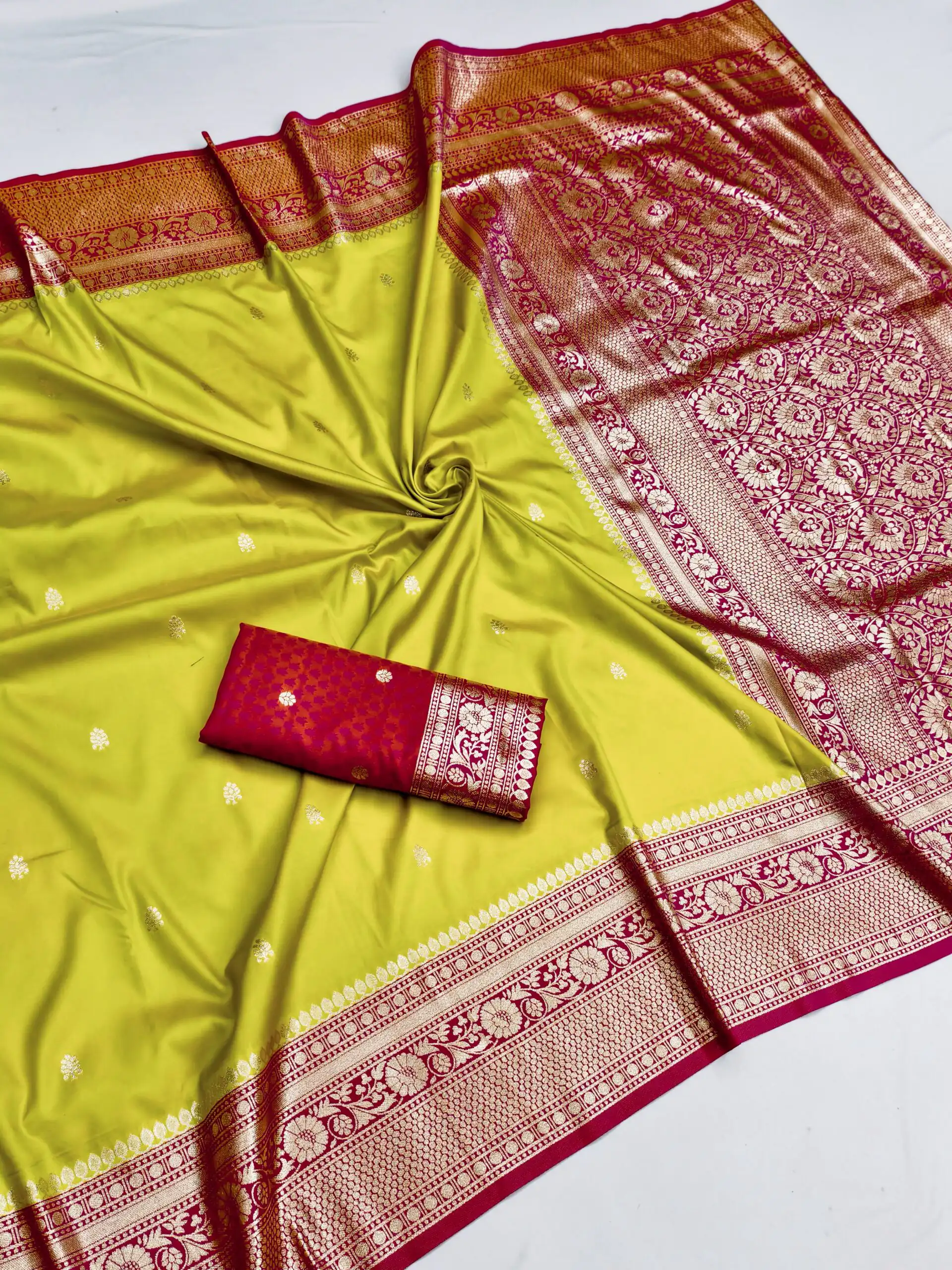 MB 6079 Parrot Green Soft Banarasi Silk Saree with Zari Work & Moti Work. Introductory Price ₹1949. Delivery 4-6 Working Days. Shop now. | Bollywood Sarees, Creative Sarees, Designer Sarees, Embroidered Sarees, Ethnic Saree, Modern Digital sarees, Party Wear Sarees, Sarees