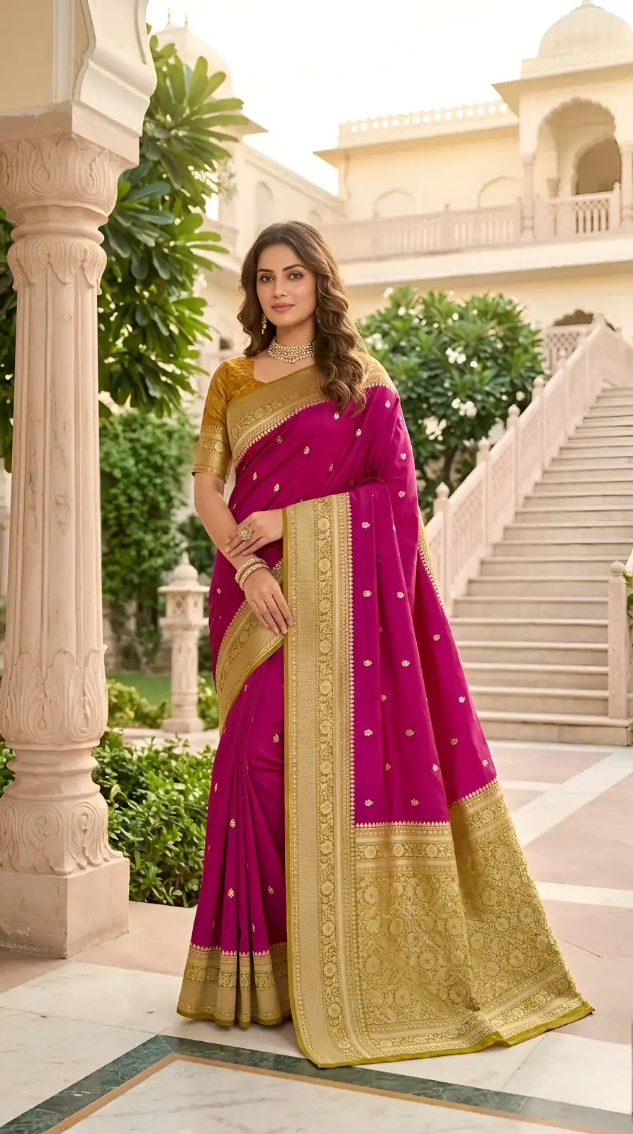 MB 6079 Pink Soft Banarasi Silk Saree with Zari Work & Moti Work. Introductory Price ₹1949. Delivery 4-6 Working Days. Shop now. | Bollywood Sarees, Creative Sarees, Designer Sarees, Embroidered Sarees, Ethnic Saree, Modern Digital sarees, Party Wear Sarees, Sarees