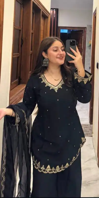 WW 1247 Black Roman Silk Salwar Suit with Embroidery Work & Sequins Work. Now at just ₹1899. Delivery 4-6 Working Days. Shop now. | Jump Suits, Straight Suits, Casual Suits, Creative suits, Designer Suits, Palazzo Suits, Party Wear Suits, Patiala Suits, Salwar suit