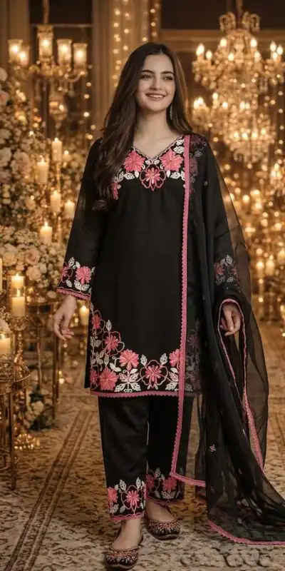 AD 235 Black Satin Rayon Salwar Suit Perfect for Wedding, Party, Haldi, Holi, Housewarming – . Now at just ₹1949. Delivery 4-6 Working Days. Shop now. | Jump Suits, Straight Suits, Casual Suits, Creative suits, Designer Suits, Palazzo Suits, Party Wear Suits, Patiala Suits, Salwar suit