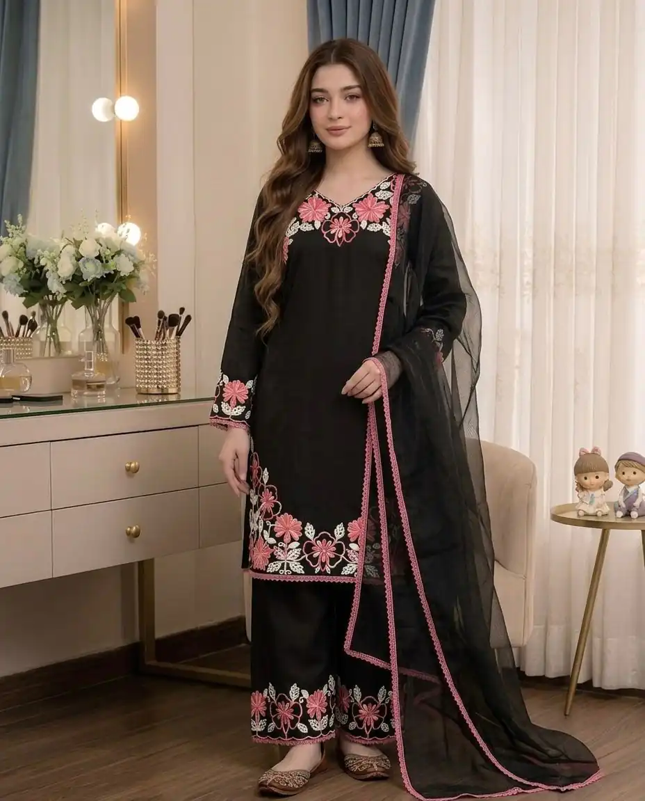 AD 235 Black Satin Rayon Salwar Suit Perfect for Wedding, Party, Haldi, Holi, Housewarming – . Now at just ₹1949. Delivery 4-6 Working Days. Shop now. | Jump Suits, Straight Suits, Casual Suits, Creative suits, Designer Suits, Palazzo Suits, Party Wear Suits, Patiala Suits, Salwar suit