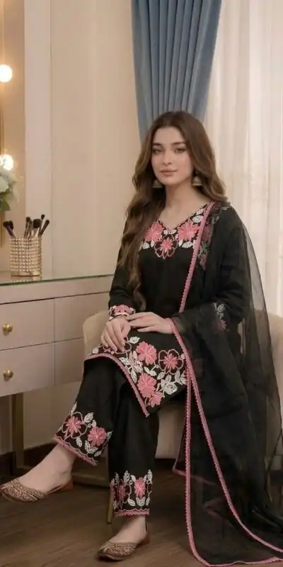 AD 235 Black Satin Rayon Salwar Suit Perfect for Wedding, Party, Haldi, Holi, Housewarming – . Now at just ₹1949. Delivery 4-6 Working Days. Shop now. | Jump Suits, Straight Suits, Casual Suits, Creative suits, Designer Suits, Palazzo Suits, Party Wear Suits, Patiala Suits, Salwar suit