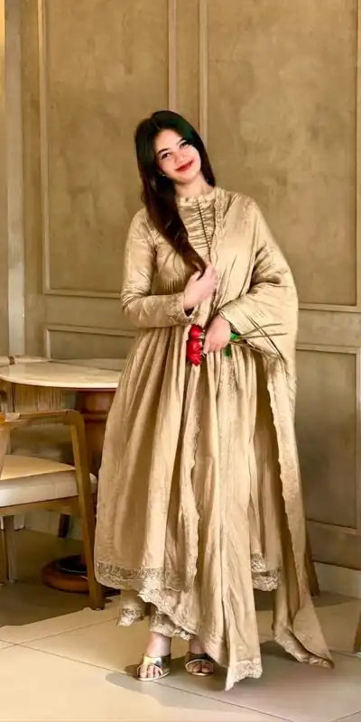 VLM 337 Chiku Roman Silk Gown Perfect for Wedding, Party, Ethnic Day, Haldi, Diwali – . Festive Deal ₹2099. Delivery 4-6 Working Days. Shop now. | Bollywood Gowns, Creative Gowns, Designer Gowns, Embroidered Gowns, Gowns, Party Wear Gowns