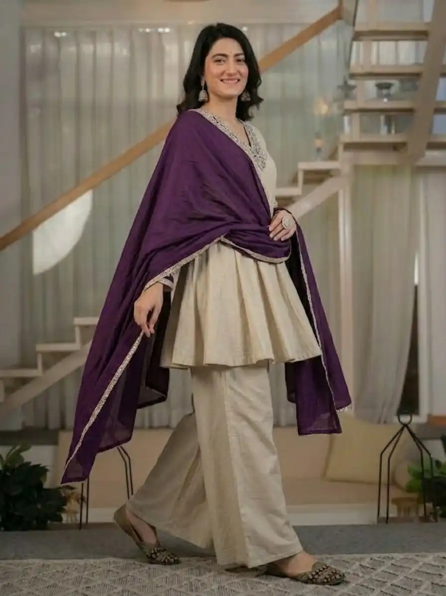 NF 1290 Cream Roman Silk Salwar Suit with Embroidery Work & Sequins Work. Now at just ₹2049. Delivery 4-6 Working Days. Shop now. | Jump Suits, Straight Suits, Casual Suits, Creative suits, Designer Suits, Palazzo Suits, Party Wear Suits, Patiala Suits, Salwar suit