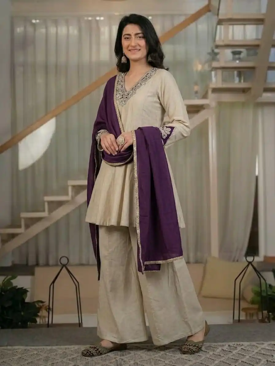 NF 1290 Cream Roman Silk Salwar Suit with Embroidery Work & Sequins Work. Now at just ₹2049. Delivery 4-6 Working Days. Shop now. | Jump Suits, Straight Suits, Casual Suits, Creative suits, Designer Suits, Palazzo Suits, Party Wear Suits, Patiala Suits, Salwar suit