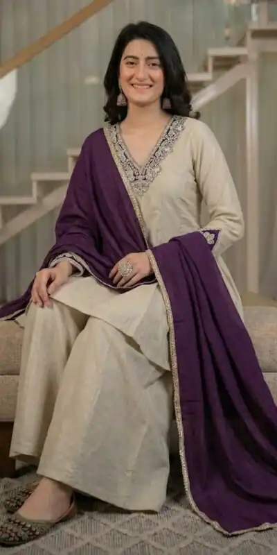 NF 1290 Cream Roman Silk Salwar Suit with Embroidery Work & Sequins Work. Now at just ₹2049. Delivery 4-6 Working Days. Shop now. | Jump Suits, Straight Suits, Casual Suits, Creative suits, Designer Suits, Palazzo Suits, Party Wear Suits, Patiala Suits, Salwar suit